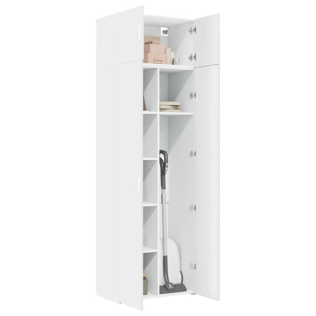 vidaXL Szafka, biała, 70x42,5x225 cm, materiał drewnopochodny