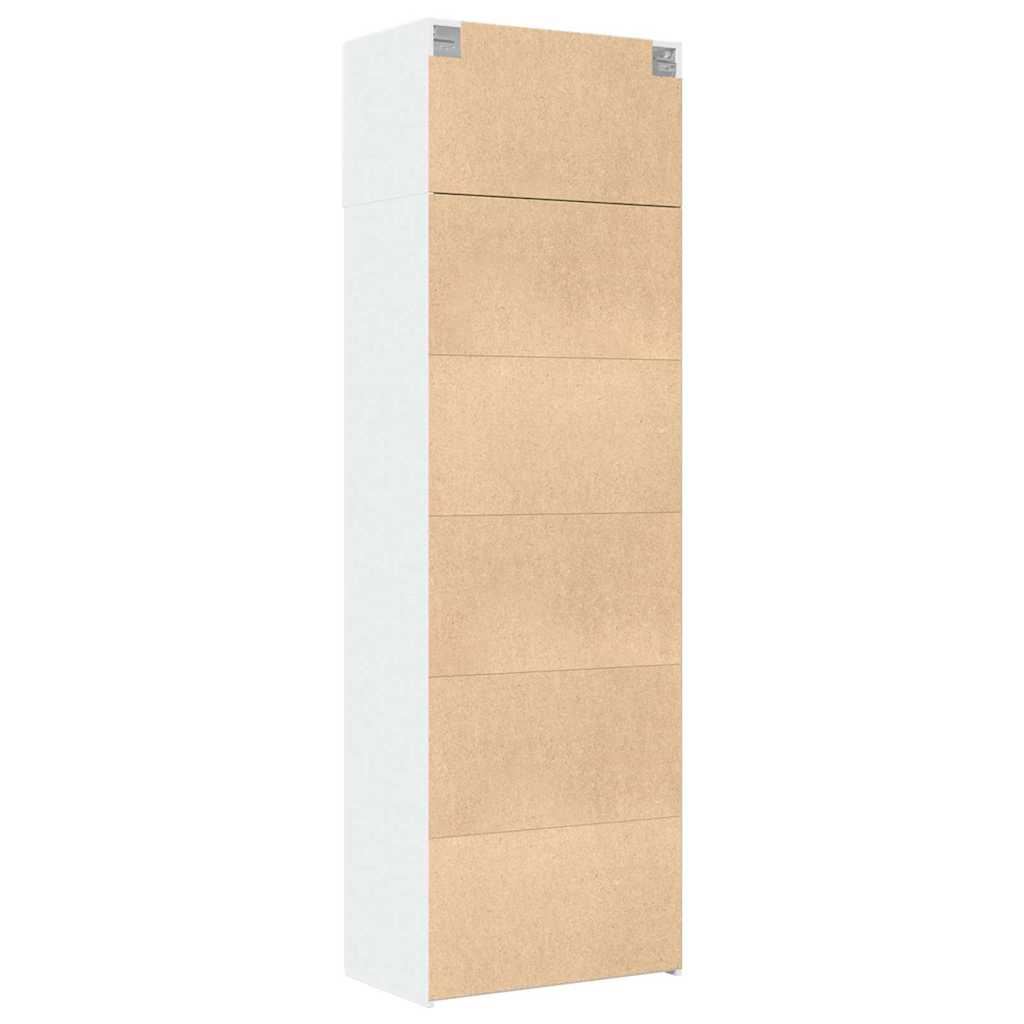 vidaXL Szafka, biała, 70x42,5x225 cm, materiał drewnopochodny