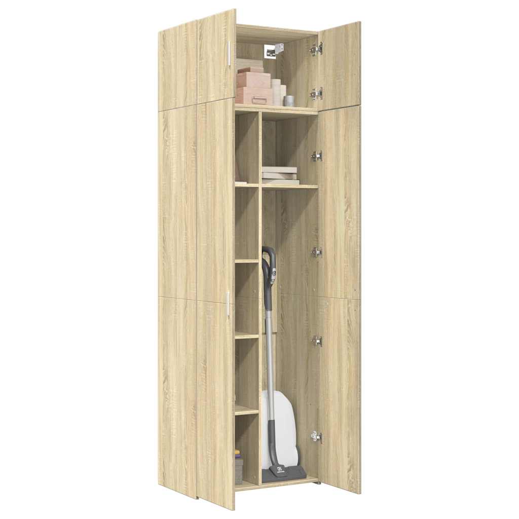 vidaXL Szafka, dąb sonoma, 70x42,5x225 cm, materiał drewnopochodny