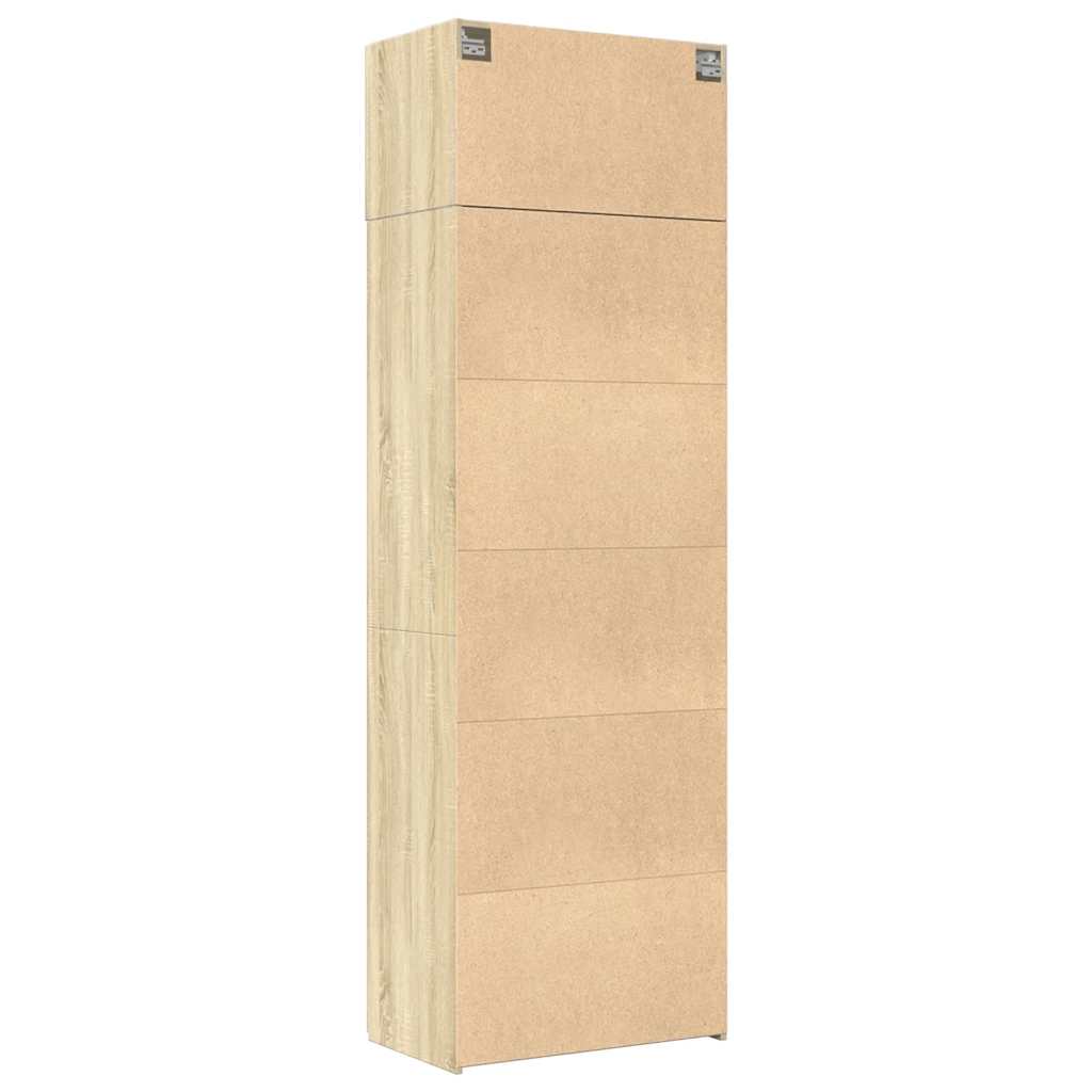 vidaXL Szafka, dąb sonoma, 70x42,5x225 cm, materiał drewnopochodny