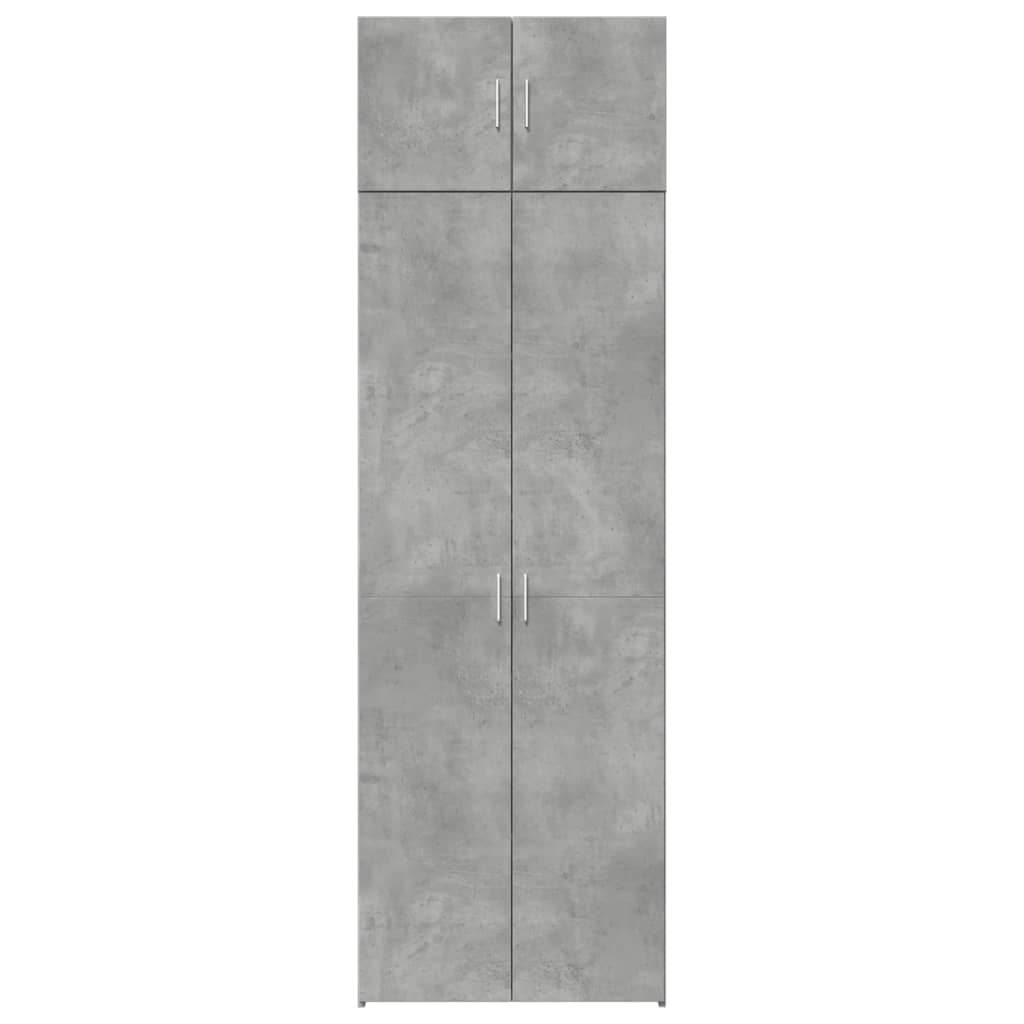 vidaXL Szafka, szarość betonu, 70x42,5x225 cm, materiał drewnopochodny