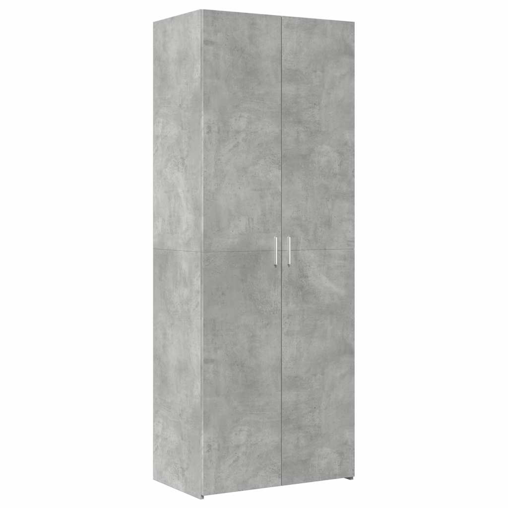 vidaXL Szafka, szarość betonu, 70x42,5x225 cm, materiał drewnopochodny