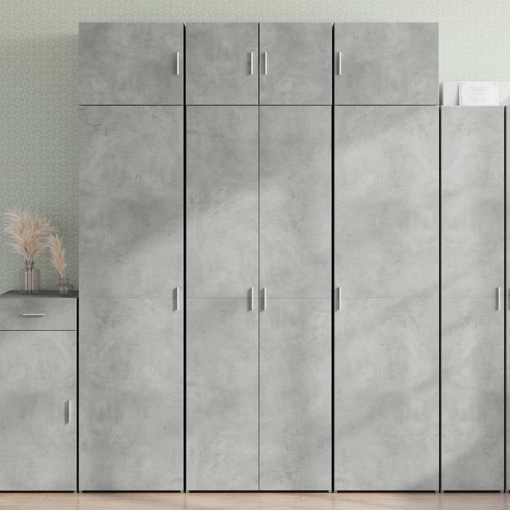 vidaXL Szafka, szarość betonu, 70x42,5x225 cm, materiał drewnopochodny