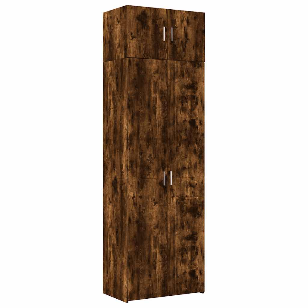 vidaXL Szafka, przydymiony dąb, 70x42,5x225 cm materiał drewnopochodny