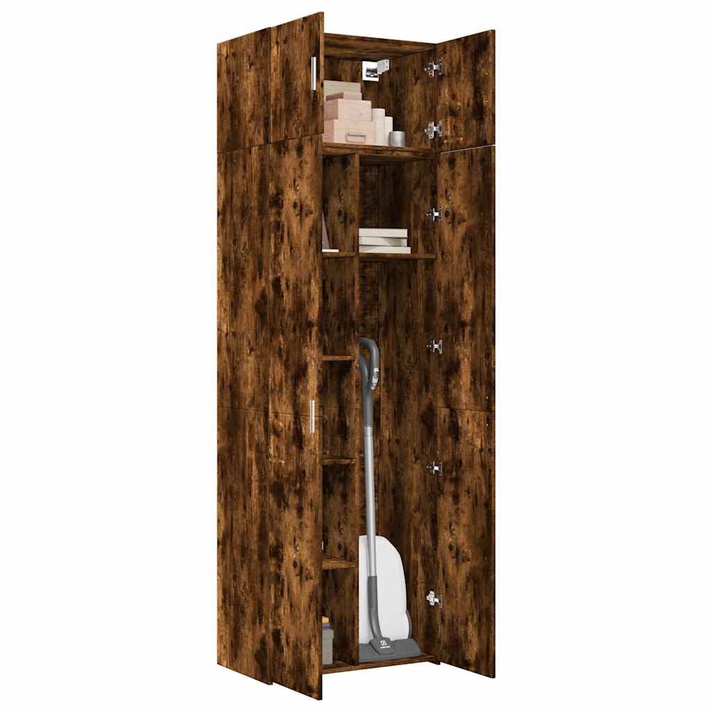 vidaXL Szafka, przydymiony dąb, 70x42,5x225 cm materiał drewnopochodny