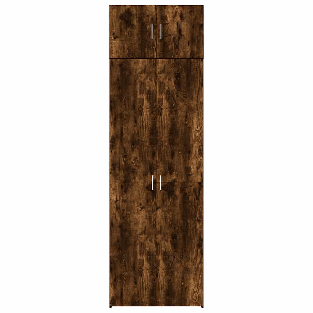 vidaXL Szafka, przydymiony dąb, 70x42,5x225 cm materiał drewnopochodny