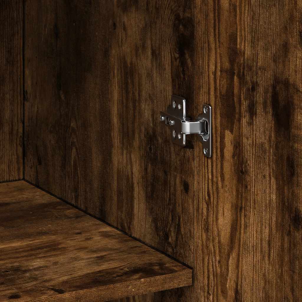 vidaXL Szafka, przydymiony dąb, 70x42,5x225 cm materiał drewnopochodny