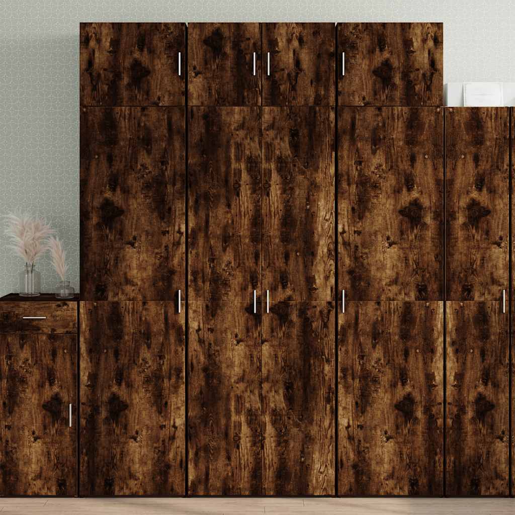 vidaXL Szafka, przydymiony dąb, 70x42,5x225 cm materiał drewnopochodny