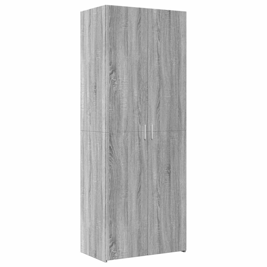 vidaXL Szafka, szary dąb sonoma, 70x42,5x225 cm