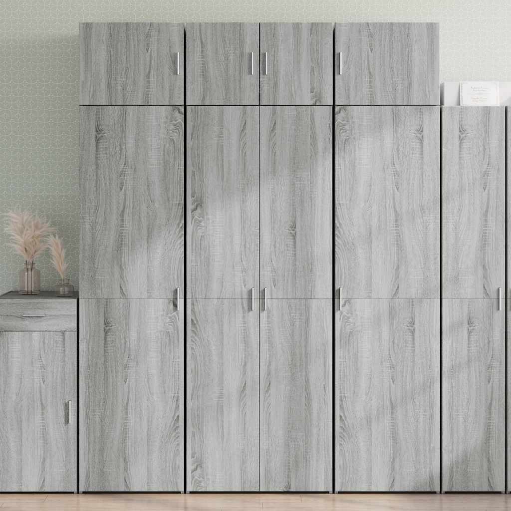 vidaXL Szafka, szary dąb sonoma, 70x42,5x225 cm