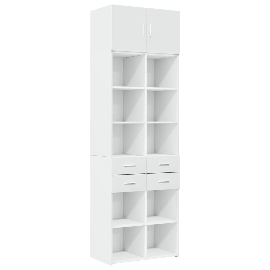 vidaXL Szafka, biała, 70x42,5x225 cm, materiał drewnopochodny