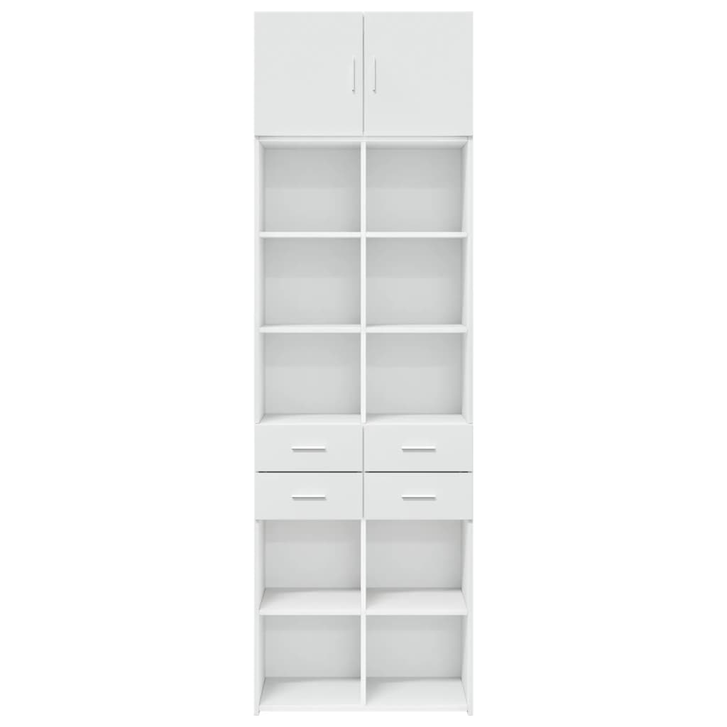 vidaXL Szafka, biała, 70x42,5x225 cm, materiał drewnopochodny