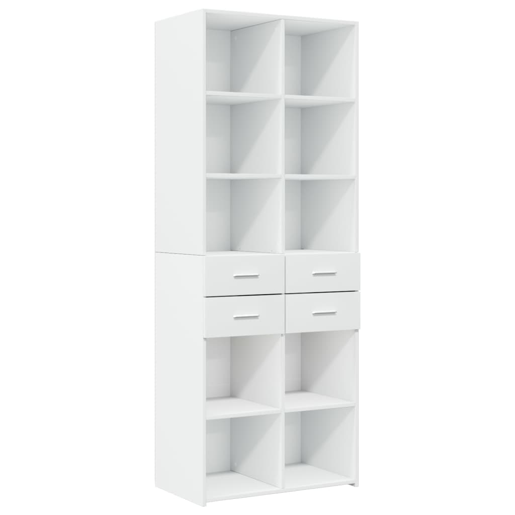 vidaXL Szafka, biała, 70x42,5x225 cm, materiał drewnopochodny
