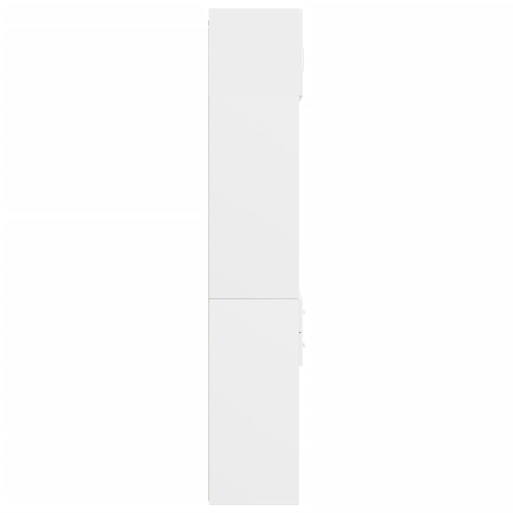 vidaXL Szafka, biała, 70x42,5x225 cm, materiał drewnopochodny