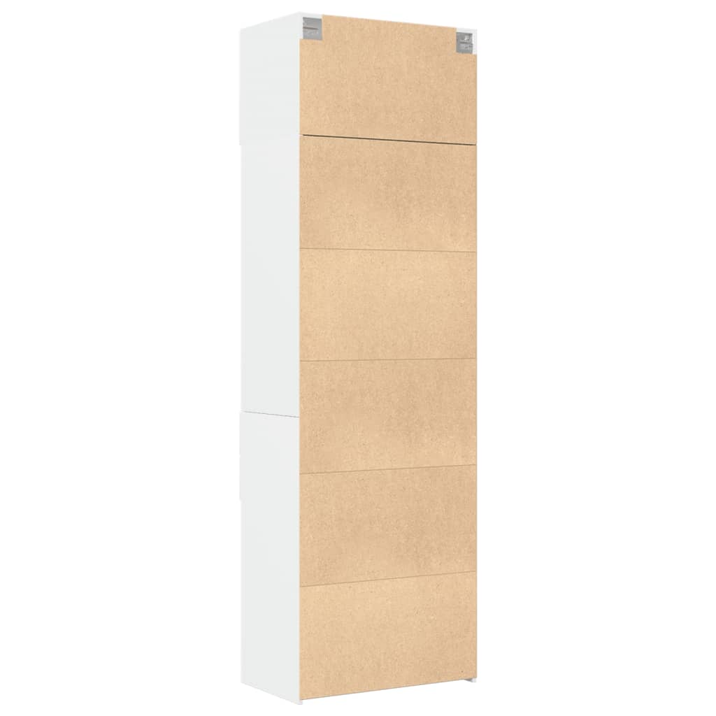 vidaXL Szafka, biała, 70x42,5x225 cm, materiał drewnopochodny