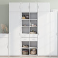 vidaXL Szafka, biała, 70x42,5x225 cm, materiał drewnopochodny