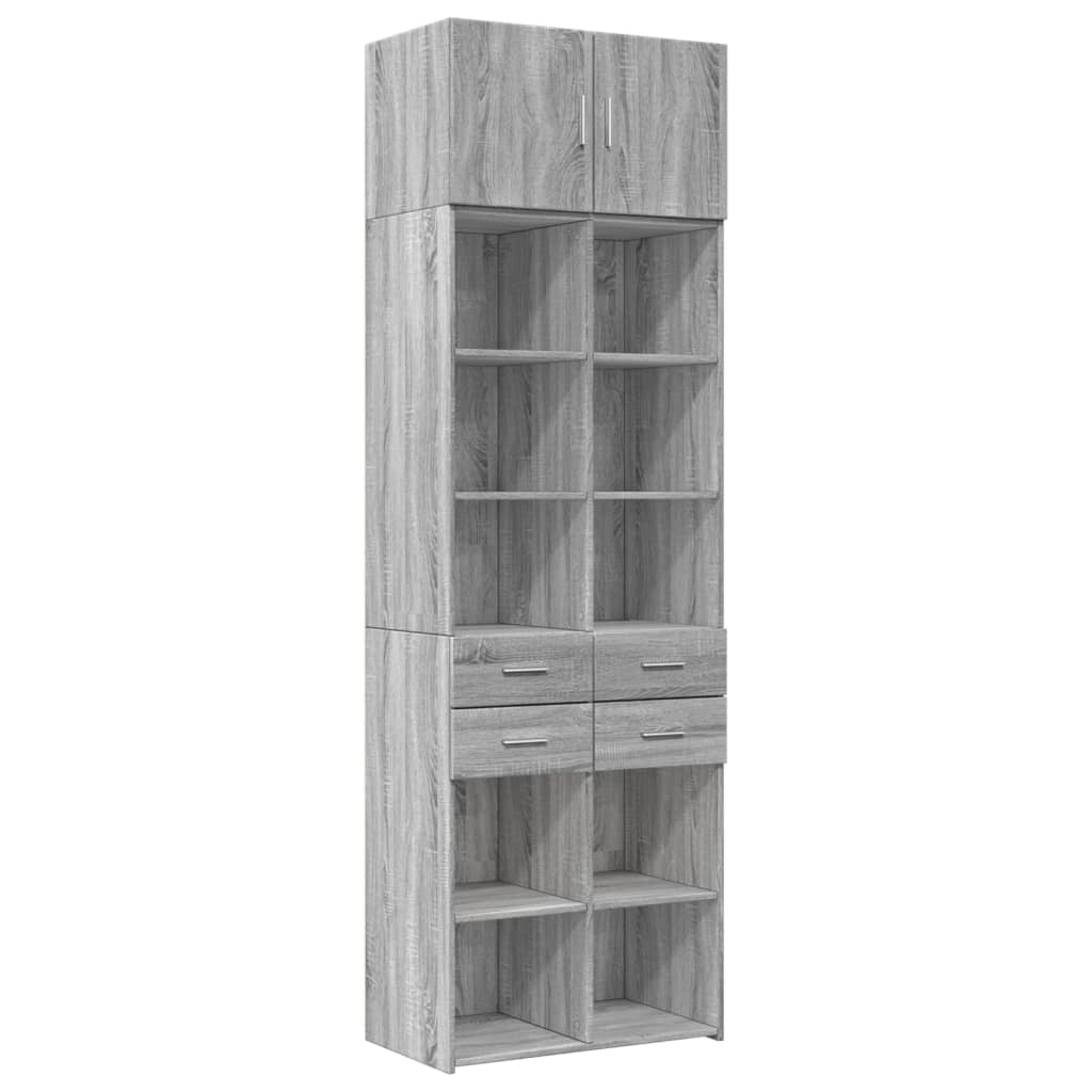 vidaXL Szafka, szary dąb sonoma, 70x42,5x225 cm