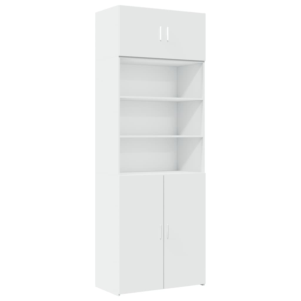 vidaXL Szafka, biała, 80x42,5x225 cm, materiał drewnopochodny