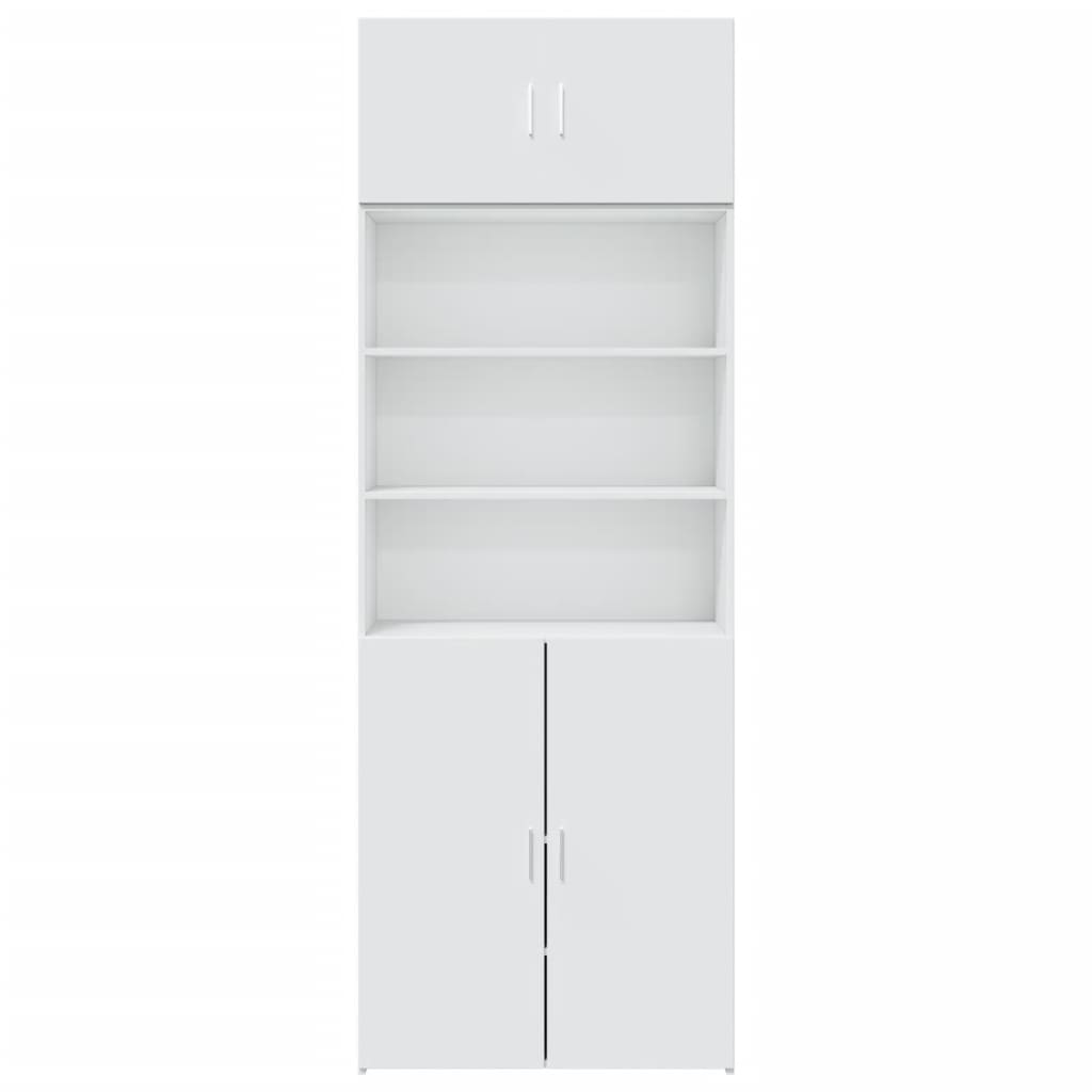 vidaXL Szafka, biała, 80x42,5x225 cm, materiał drewnopochodny