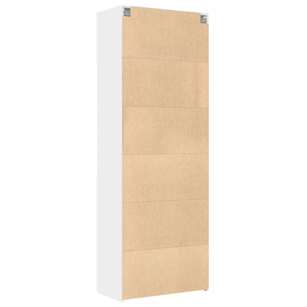 vidaXL Szafka, biała, 80x42,5x225 cm, materiał drewnopochodny