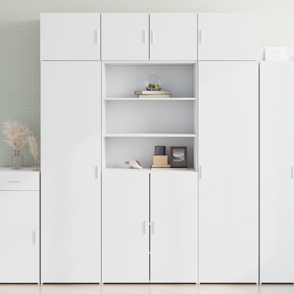 vidaXL Szafka, biała, 80x42,5x225 cm, materiał drewnopochodny