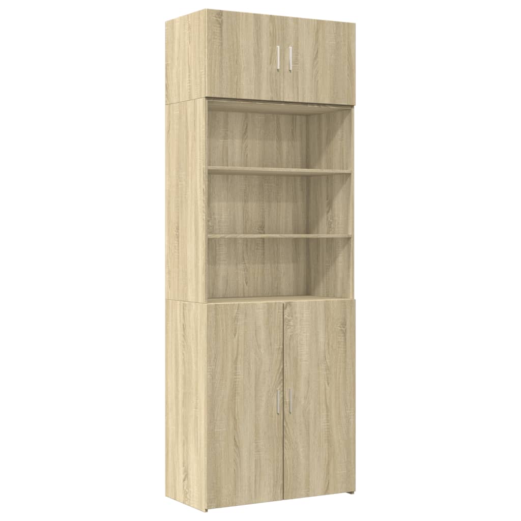 vidaXL Szafka, dąb sonoma, 80x42,5x225 cm, materiał drewnopochodny