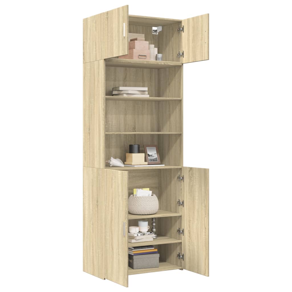 vidaXL Szafka, dąb sonoma, 80x42,5x225 cm, materiał drewnopochodny