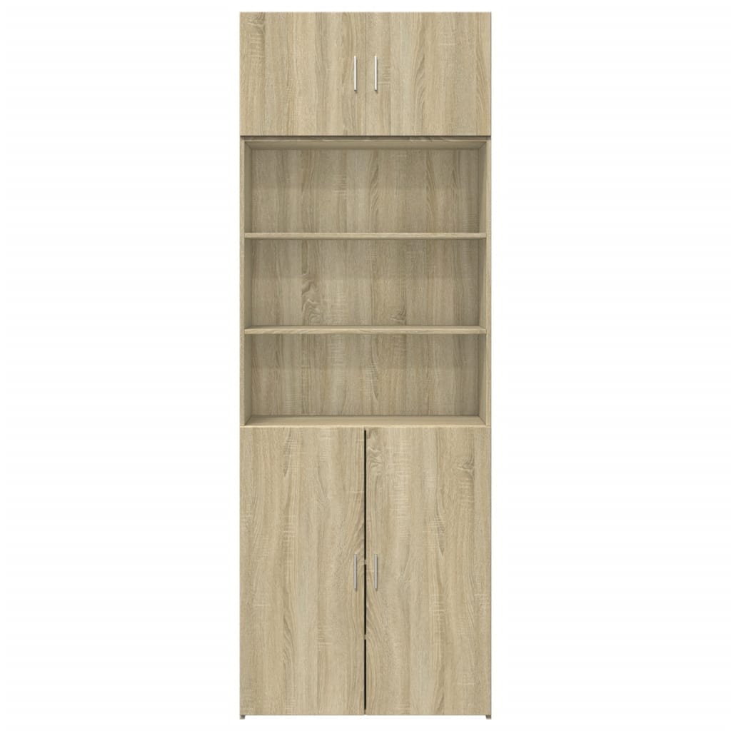 vidaXL Szafka, dąb sonoma, 80x42,5x225 cm, materiał drewnopochodny