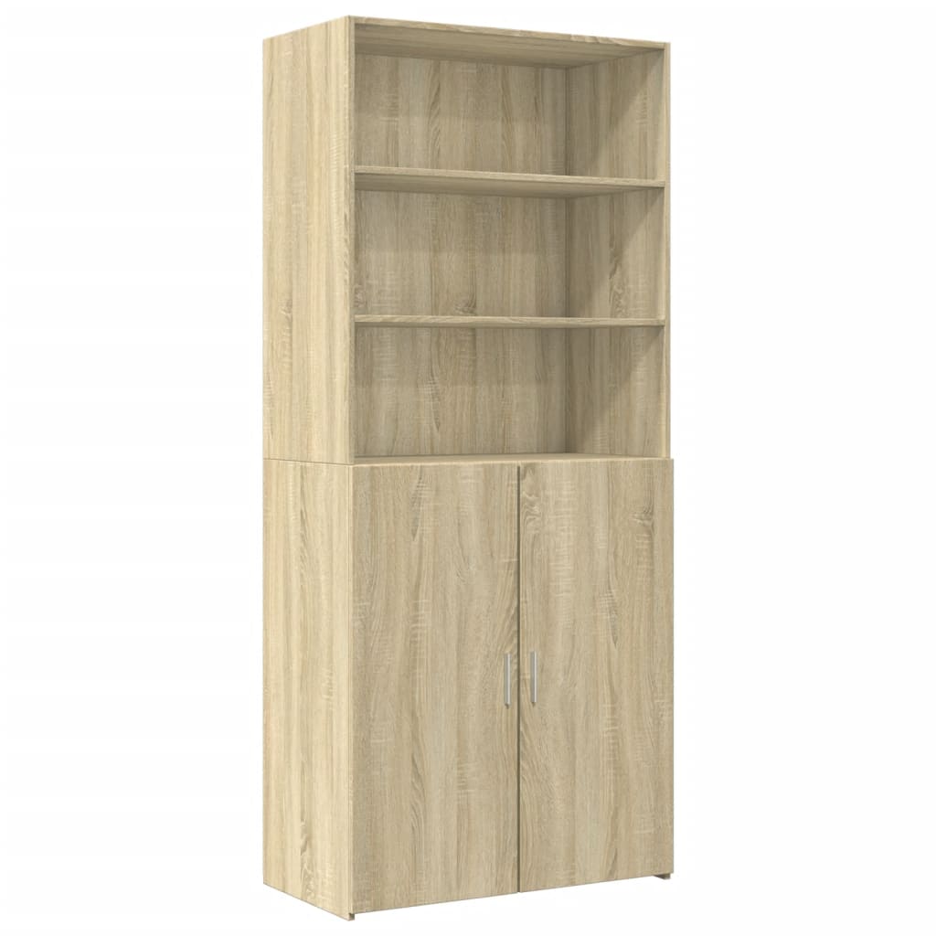 vidaXL Szafka, dąb sonoma, 80x42,5x225 cm, materiał drewnopochodny