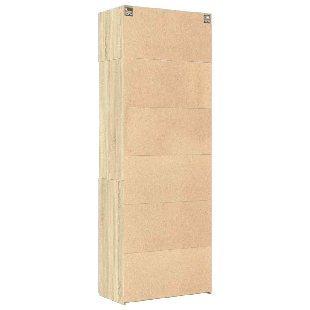 vidaXL Szafka, dąb sonoma, 80x42,5x225 cm, materiał drewnopochodny