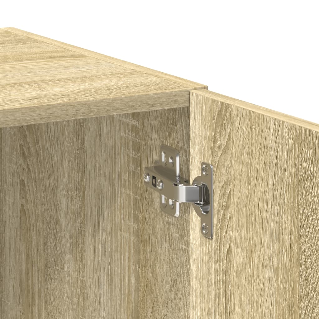 vidaXL Szafka, dąb sonoma, 80x42,5x225 cm, materiał drewnopochodny