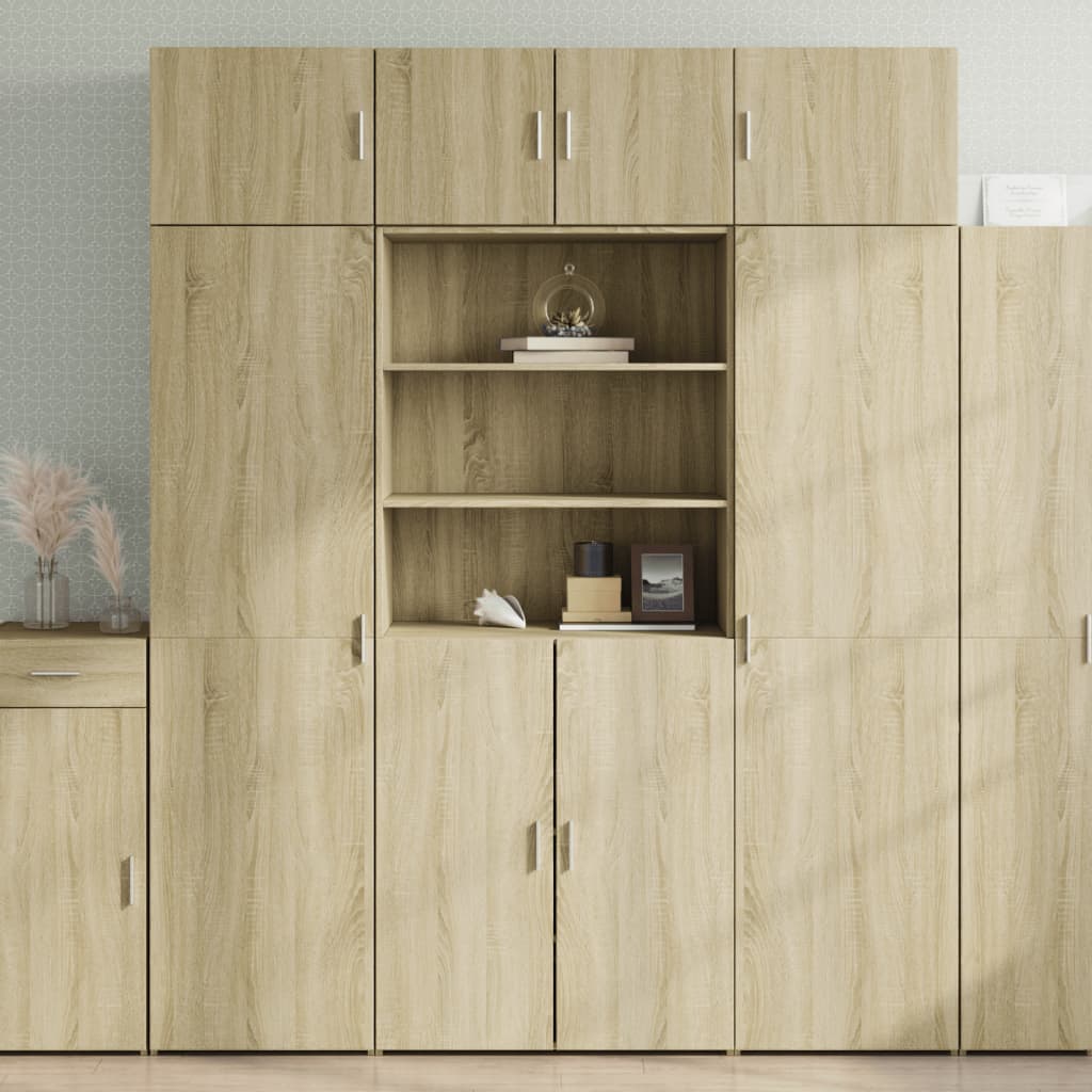 vidaXL Szafka, dąb sonoma, 80x42,5x225 cm, materiał drewnopochodny