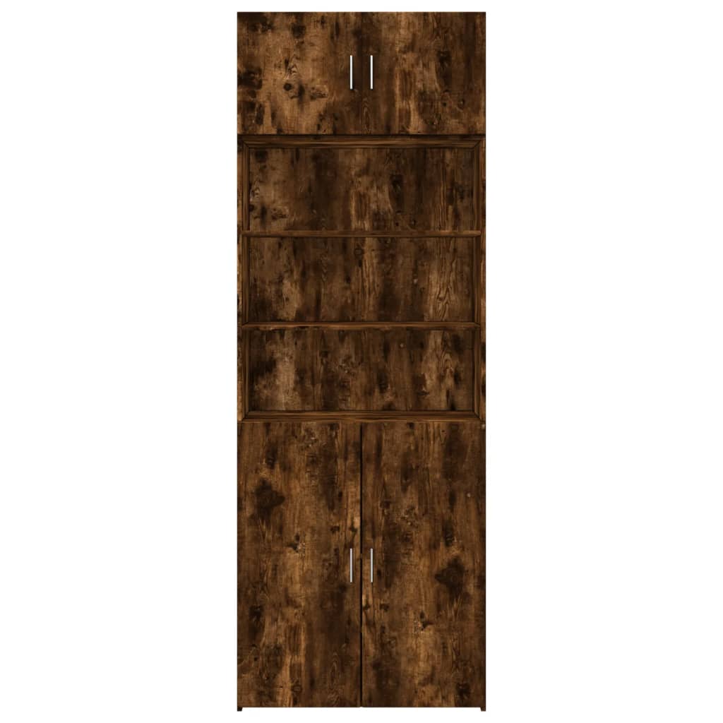 vidaXL Szafka, przydymiony dąb, 80x42,5x225 cm materiał drewnopochodny
