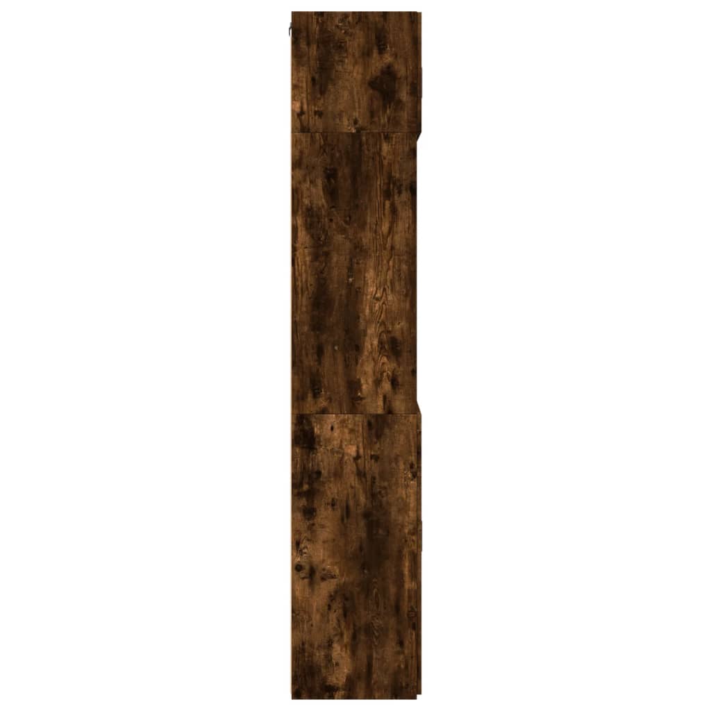 vidaXL Szafka, przydymiony dąb, 80x42,5x225 cm materiał drewnopochodny