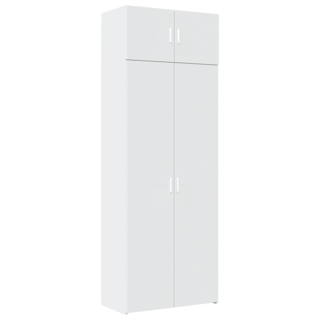 vidaXL Szafka, biała, 80x42,5x225 cm, materiał drewnopochodny