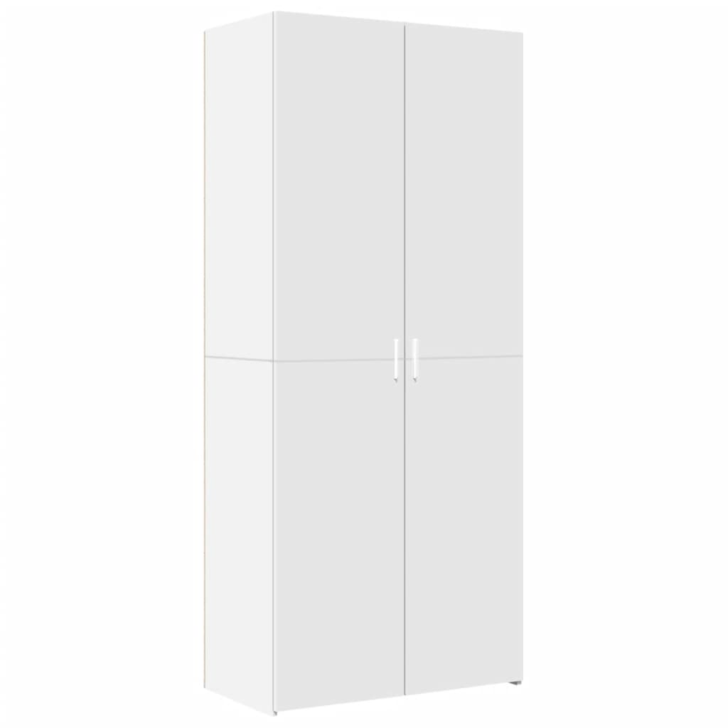 vidaXL Szafka, biała, 80x42,5x225 cm, materiał drewnopochodny