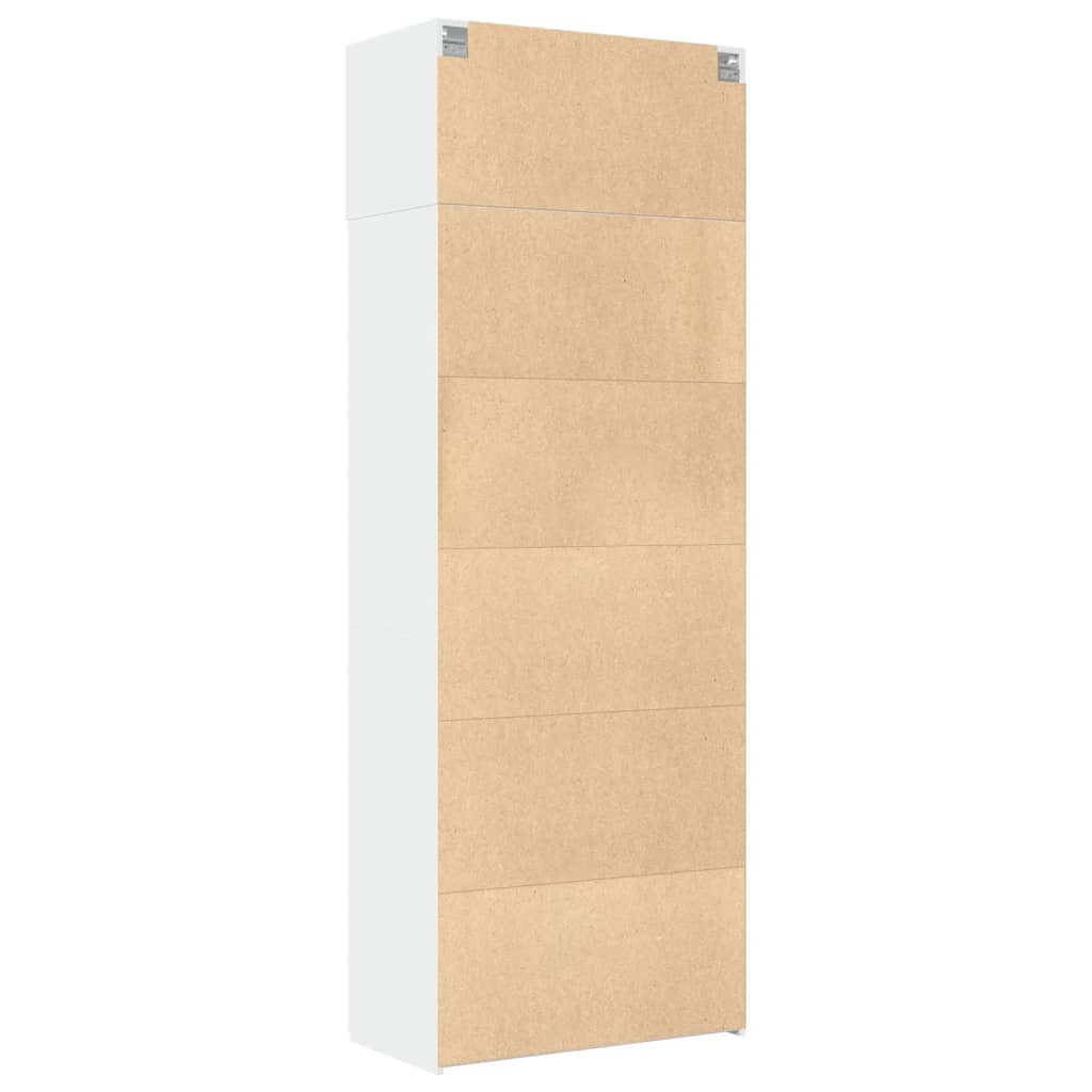 vidaXL Szafka, biała, 80x42,5x225 cm, materiał drewnopochodny