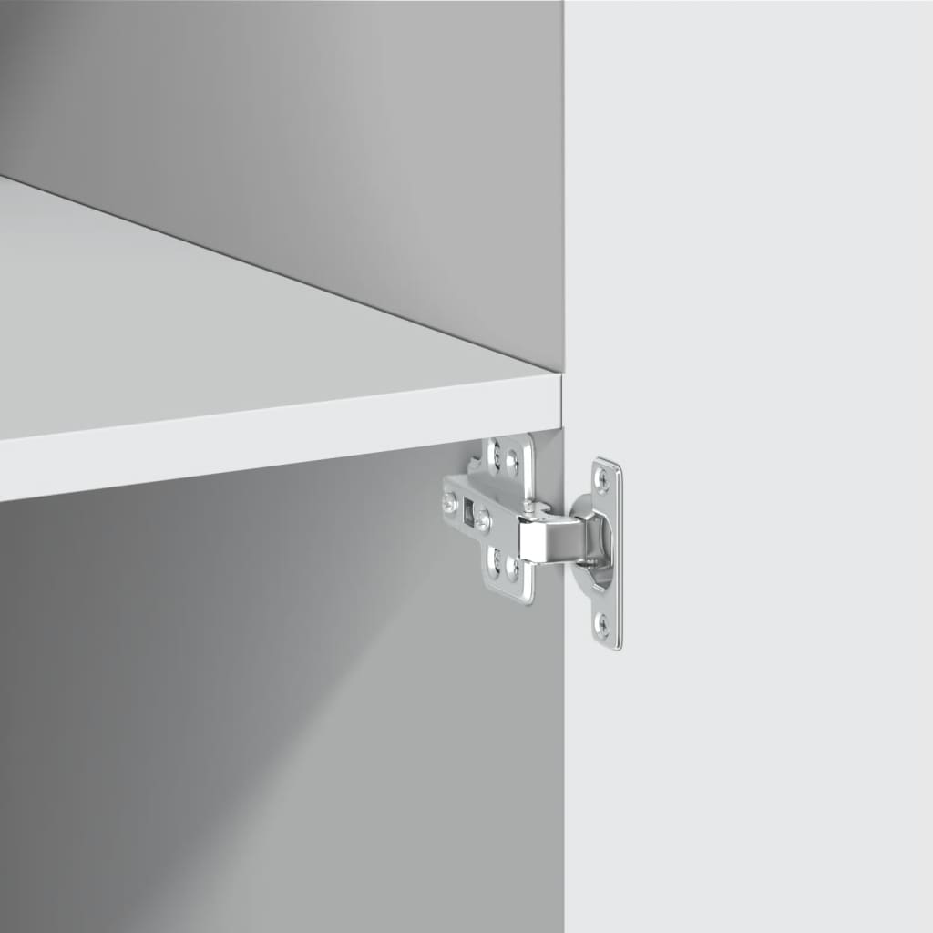 vidaXL Szafka, biała, 80x42,5x225 cm, materiał drewnopochodny