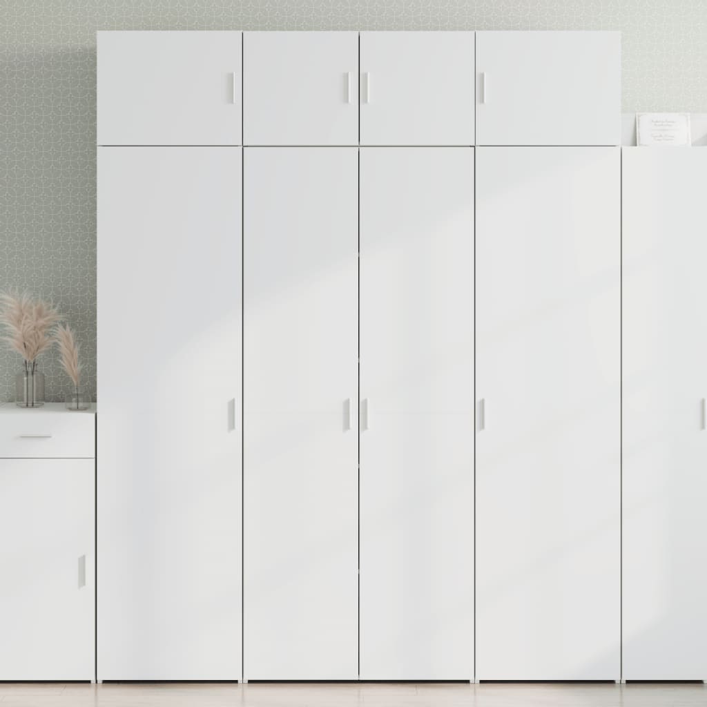 vidaXL Szafka, biała, 80x42,5x225 cm, materiał drewnopochodny
