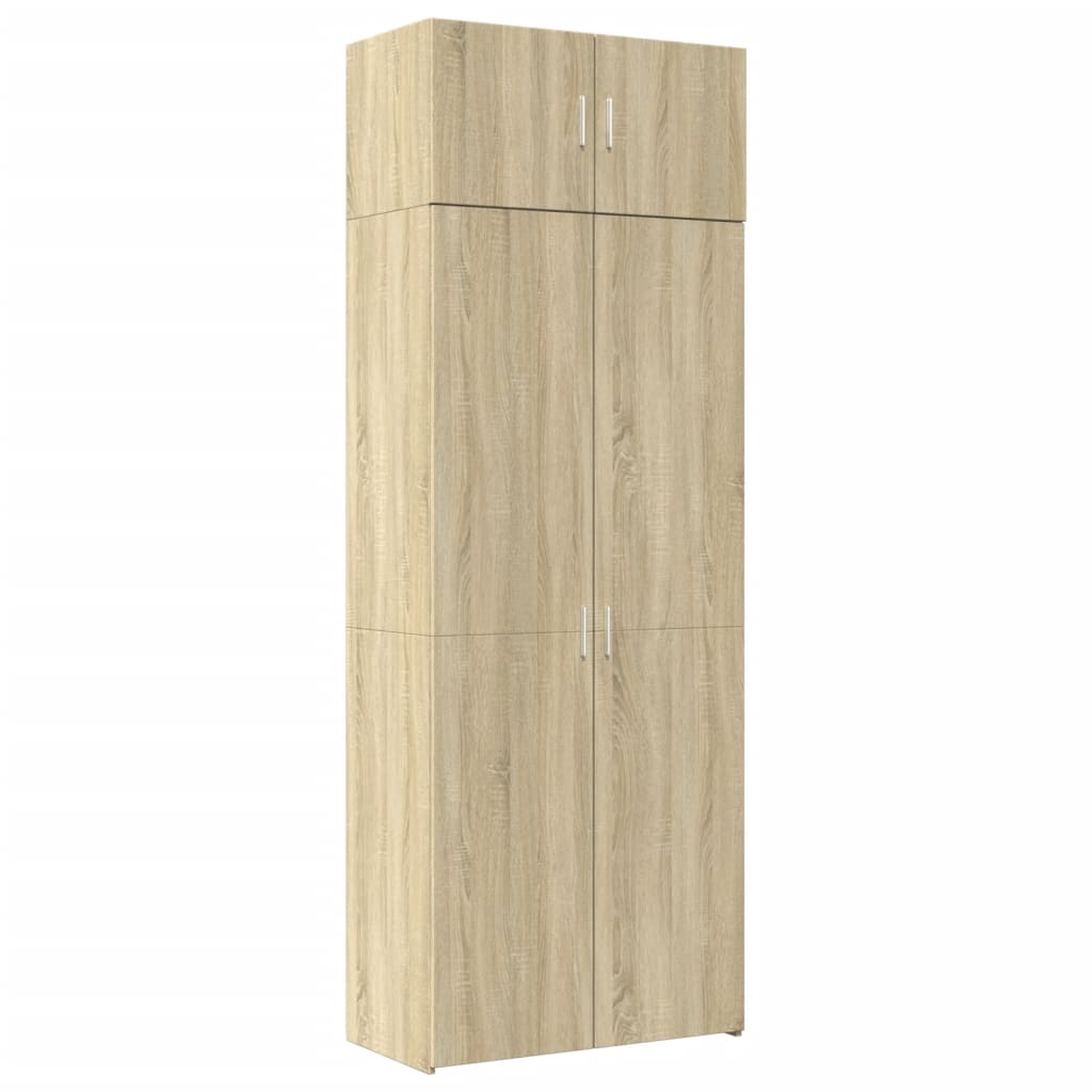 vidaXL Szafka, dąb sonoma, 80x42,5x225 cm, materiał drewnopochodny