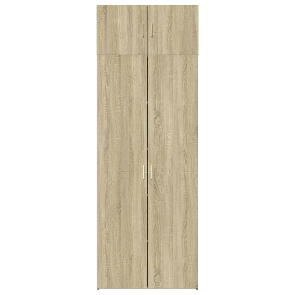 vidaXL Szafka, dąb sonoma, 80x42,5x225 cm, materiał drewnopochodny