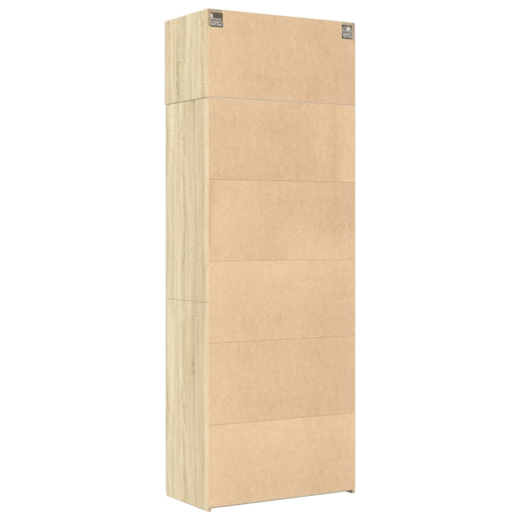 vidaXL Szafka, dąb sonoma, 80x42,5x225 cm, materiał drewnopochodny