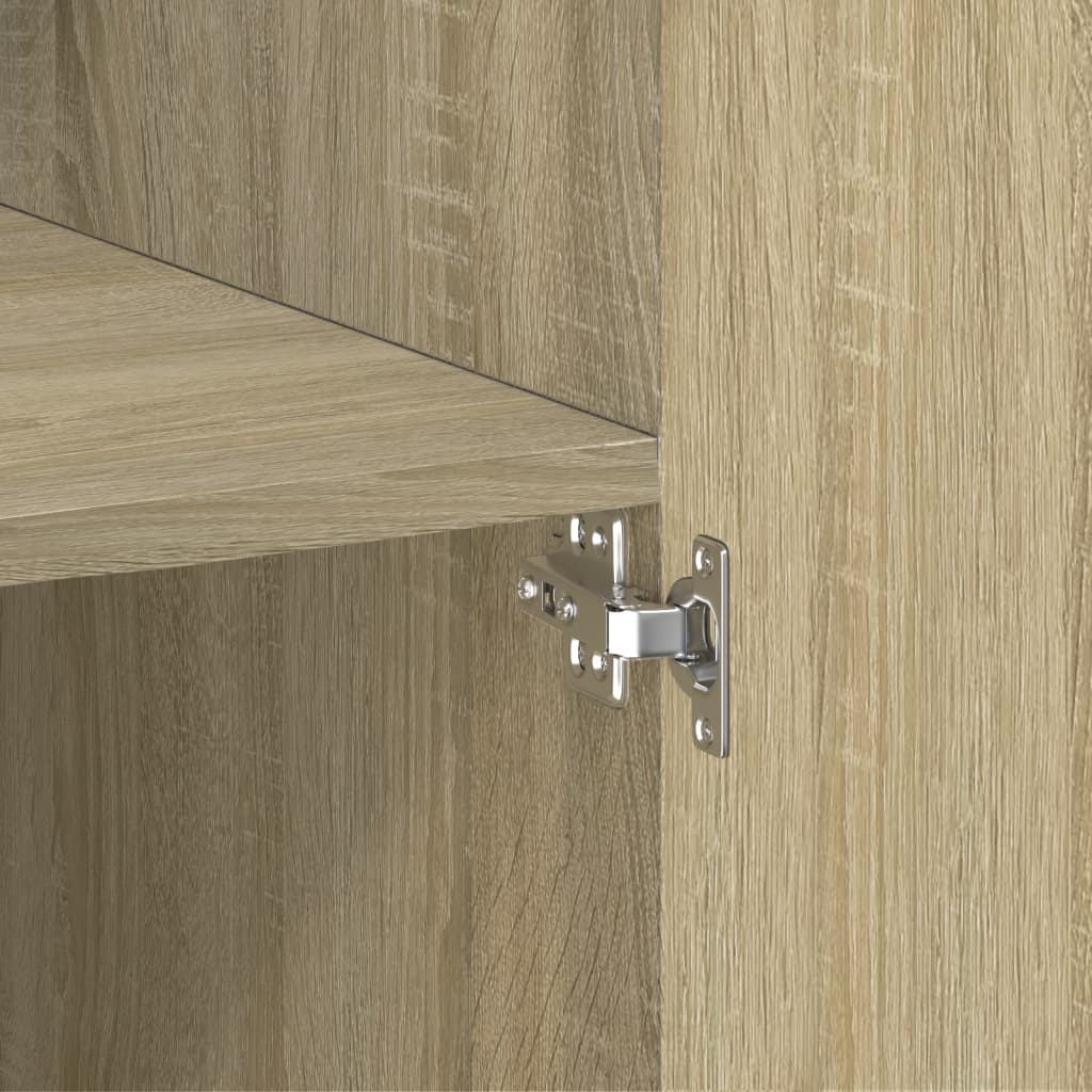 vidaXL Szafka, dąb sonoma, 80x42,5x225 cm, materiał drewnopochodny