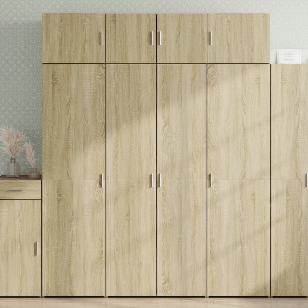 vidaXL Szafka, dąb sonoma, 80x42,5x225 cm, materiał drewnopochodny