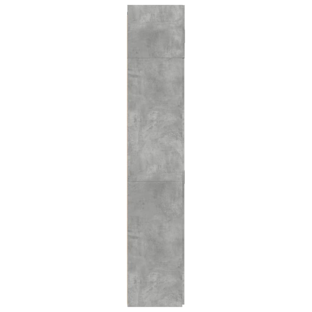 vidaXL Szafka, szarość betonu, 80x42,5x225 cm, materiał drewnopochodny