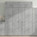 vidaXL Szafka, szarość betonu, 80x42,5x225 cm, materiał drewnopochodny