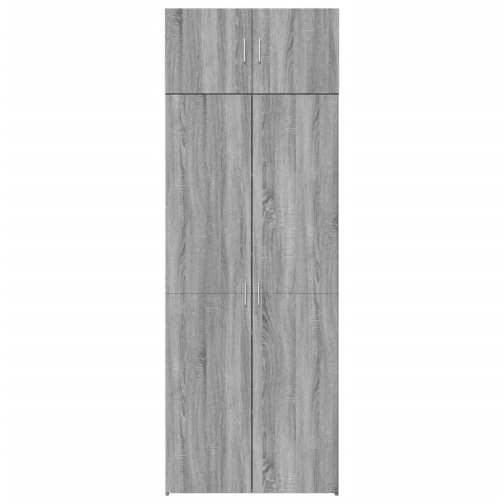 vidaXL Szafka, szary dąb sonoma, 80x42,5x225 cm