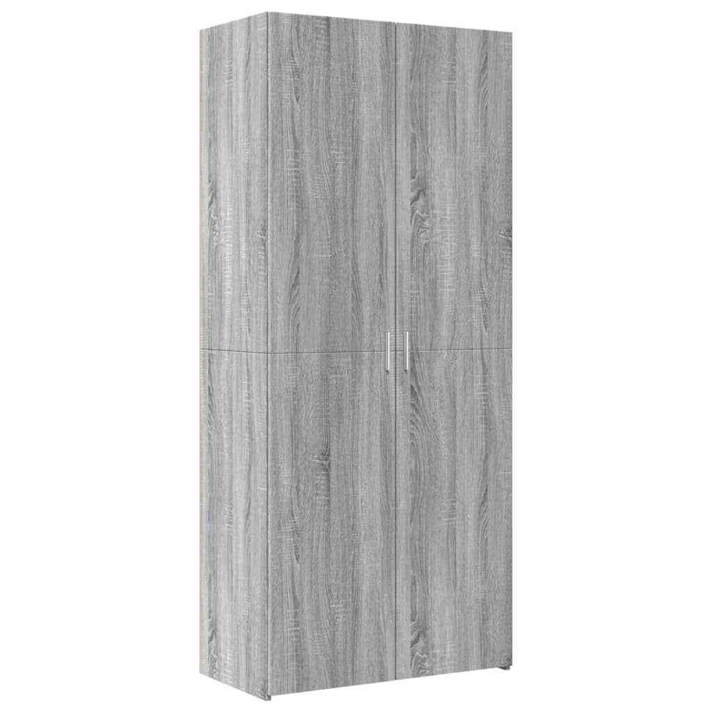 vidaXL Szafka, szary dąb sonoma, 80x42,5x225 cm