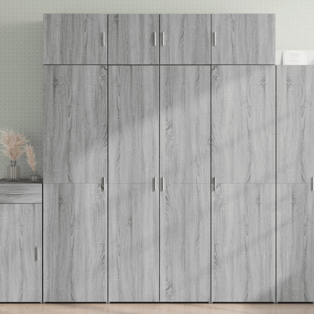 vidaXL Szafka, szary dąb sonoma, 80x42,5x225 cm
