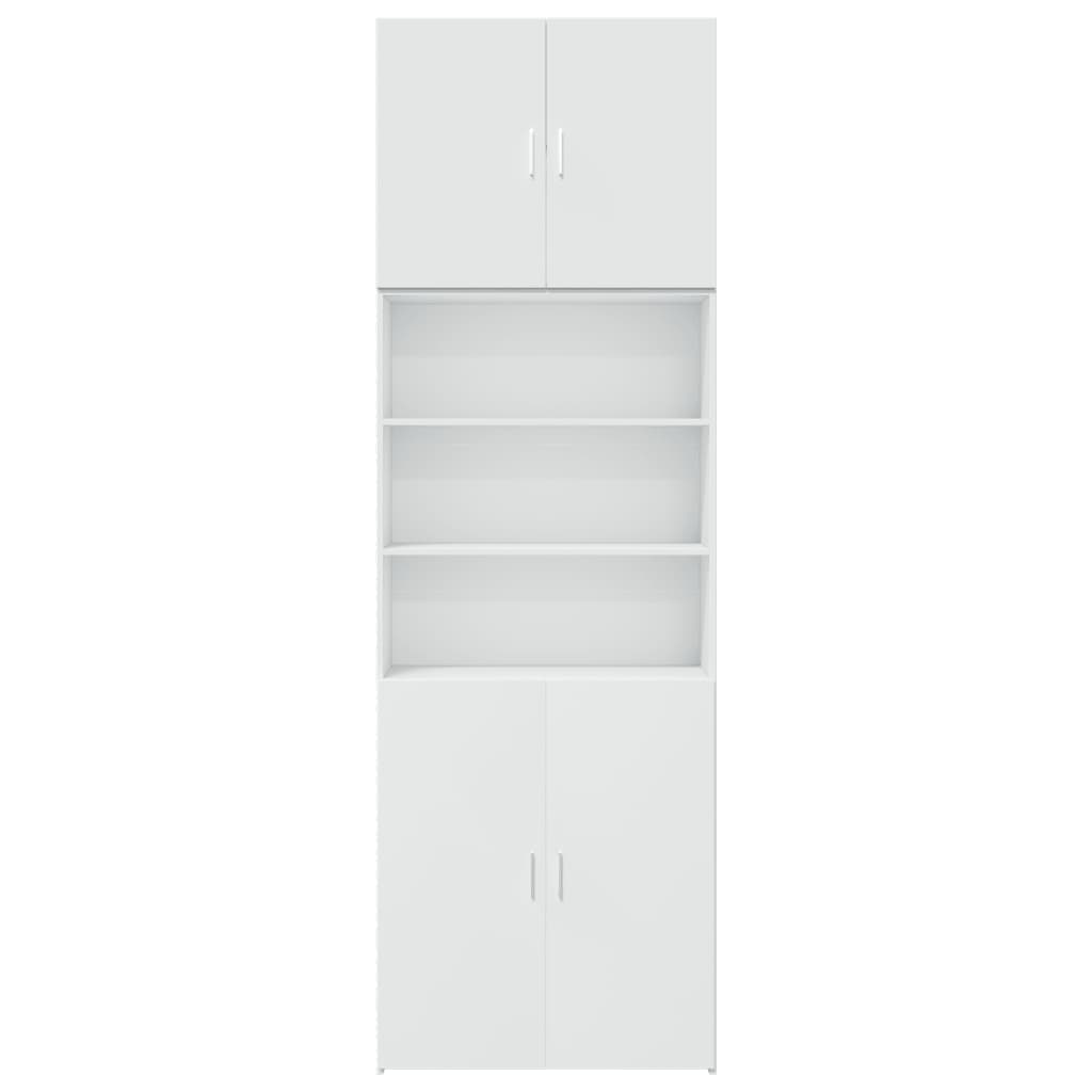 vidaXL Wysoka szafka, biała, 80x42,5x249 cm, materiał drewnopochodny